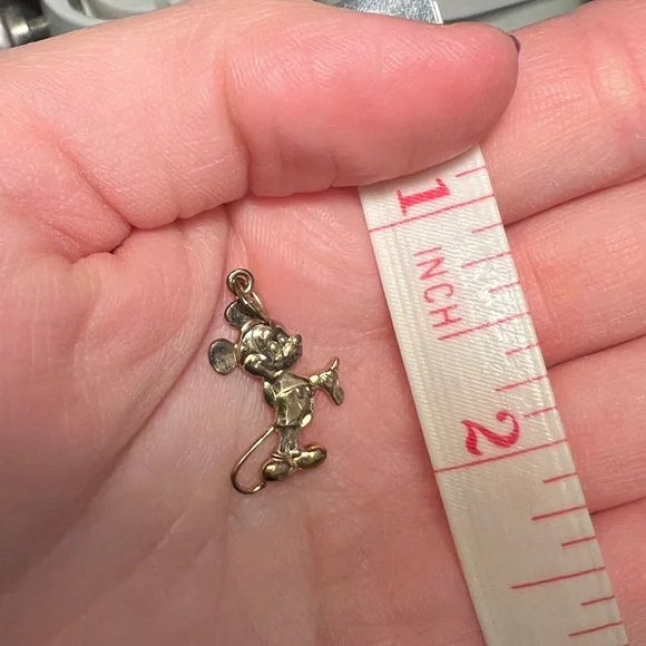 Vintage Disney Mickey Mouse Gold Charm - Picture 2 of 4